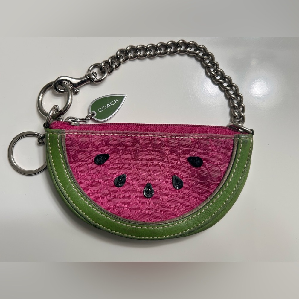 Coach Watermelon Y2K Fruit Slice Coin Case Pouch